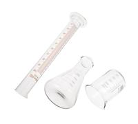 ULTECHNOVO Kit Scientifique D’expérimentation Bécher Gradué 250 Ml, Fiole Conique en Verre 250 Ml et Cylindre Gradué 100 Ml - Verrerie de Laboratoire Précise pour Mesures Exactes et Usage