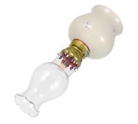 ULTECHNOVO Lampe à Huile Vintage Céramique Lampe à Pétrole Urgence Éclairage Intérieur Tempête Clair Décor Rétro pour Maison