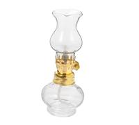 ULTECHNOVO Lampe à Pétrole en Verre Rétro Petite Taille avec Mèche pour Éclairage d'urgence Décoration d'Intérieur