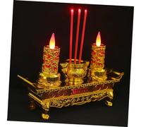 ULTECHNOVO Lampe LED Bougie Bouddhiste Rétro Style Chinois Décor Décoration Bougie pour Sanctuaire Et Cérémonie Ambiance Sacrée