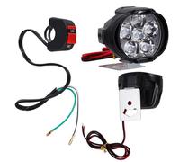 ULTECHNOVO Lampe LED Moto Étanche Dissipateur Thermique Abs, Kit 2 Ampoules 1 Interrupteur, Éclairage Puissant Phare Principal, Accessoire Moto Solide et Résistant aux Intempéries