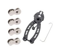 ULTECHNOVO Le chaînon manquant du vélo de chaîne de vélo 10 Vitesses en Acier argenté kit 4 pièces pour chaîne vélo Route et VTT, Installation Facile et