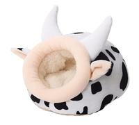 ULTECHNOVO Lit pour Petits Animaux en Coton Doux et Confortable, Cabane Cocon Hivernale de Vache, Cachette Privée Légère pour Repos et Sommeil Couleur Aléatoire