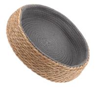 ULTECHNOVO Lit Rond pour Chat Tissé en Osier Respirant et Bien Conçu, Panier pour Chien et Chiot, Confortable et Solide