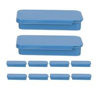 ULTECHNOVO Lot de 10 Boîtes en Fer-blanc Rectangulaires 60x33x11mm Bleu Double Face avec Couvercle Coulissant, Boîtes Métalliques à Pousser-tirer pour Pilules, Bonbons et Rangement