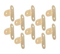 ULTECHNOVO Lot de 10 Équerres D’Angle en T Renforcées 90° Cuivre Brillant Connecteurs D’Assemblage pour Meubles Supports D’Étagère Pratiques et Fixations D’Angle Robustes pour Armoires et