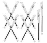 ULTECHNOVO Lot de 10 Stylos Marqueurs Étanches Noirs pour Positionnement de Tatouages Crayon à Sourcils Précis Portable et Léger pour Maquillage Chirurgie et Dessin sur Peau