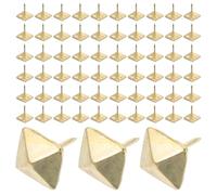 ULTECHNOVO Lot de 100 Punaises Décoratives Carrées pour Tapissier 12Mm X 17Mm en Métal Doré Clous Muraux Renforcés pour Meubles en Bois et Tableaux en Liège Fixation Stable pour Décoration