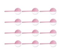 ULTECHNOVO Lot de 12 Boîtes Rondes en Plastique Transparent pour Sucettes et Chocolats Boîte d'Emballage DIY Rose Légère et Réutilisable pour Fêtes et Présents