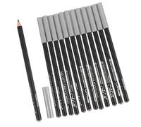 ULTECHNOVO Lot de 12 Crayons Noirs Yeux, Crayon Noir Yeux Précis et Rapide à Sécher en Bois et Plastique pour Maquillage Personnel et Professionnel