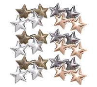 ULTECHNOVO Lot de 12 Paires de Boutons Étoiles en Métal Réutilisables pour Jeans Clips Serrage-Ceinture Amovibles sans Couture Réglage Taille pour Pantalons Couleurs Argenté Or Noir