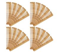 ULTECHNOVO Lot de 12 Peignes à Cheveux en Bambou Naturel, Petit Format Dents Larges, Antistatique, Léger et Écologique, Peignes de Massage du Cuir Chevelu pour Cheveux Mouillés ou Secs,