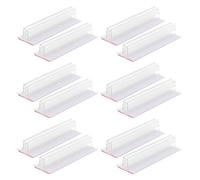 ULTECHNOVO Lot de 15 Clips Porte-Étiquettes en PVC 76 X 25 X 16 CM Supports Auto-Adhésifs Flexibles et Robustes pour Supermarchés Bureaux et Présentoirs Porte-Affiches Polyvalents pour