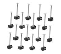 ULTECHNOVO Lot de 16 Set de Vis et Écrous Anti-Desserrage pour Trampoline Pièces Détachées de Rechange en Acier Galvanisé Boulons pour Pieds et Poteaux Accessoires de Visserie pour