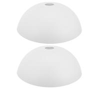 ULTECHNOVO Lot de 2 abat-jours en plastique blanc design champignon tendance pour plafonniers, installation facile, idéal pour les pièces à vivre