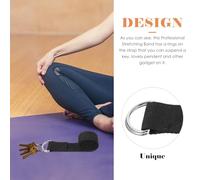 ULTECHNOVO Lot de 2 Bandes D’Étirement Noires Épaisses Double Boucle Sangles de Yoga Réutilisables en Tissu Non Élastique Accessoires D’Entraînement pour Fitness Musculation et Yoga à