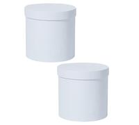 ULTECHNOVO Lot de 2 Boîtes Fleurs Rondes en Carton pour Rangement Bouquets et Coffret Présent Lors de Mariages et Propositions