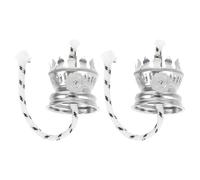 ULTECHNOVO Lot de 2 Brûleurs 28 Trous pour Lampe à Pétrole Argentés, Pièces de Rechange pour Lampes à Huile, Supports de Mèches Compatibles pour Éclairage D’intérieur et Usage D’appoint