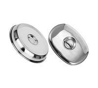 ULTECHNOVO Lot de 2 Couvercles Alimentaires INOX Épais Poignée Pratique, Couvercles pour Plat Rond et Ovale, Protection Anti-poussière et Conservation Chaleur, Ustensiles la Cuisine