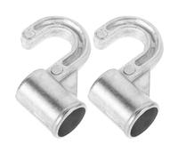 ULTECHNOVO Lot de 2 Crochets à Vêtements en Alliage D'aluminium 18 Mm, Support de Tringle Robuste et Peu Encombrant pour Penderie, Chambre et Salle de Bain, sans Perçage, Optimisation