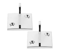 ULTECHNOVO Lot de 2 Crochets de Plafond Plaque à Œillet Intégrée en Acier Inoxydable Argenté Dimensions 38 X 38 X 35 CM Fixation Murale Robuste Suspendre Marine Intérieur et Extérieur