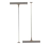 ULTECHNOVO Lot de 2 Crochets en T pour Levage Plaque D'égout, Acier 8mm Diamètre, Longueur 43cm, Outil Utilitaire Multifonction pour Portes Sectionnelles et Regard, Usage Industriel