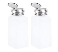 ULTECHNOVO Lot de 2 distributeurs d'alcool vides et verrouillables - Pompe push-down - Bouteilles en plastique