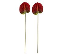 ULTECHNOVO Lot De 2 Fausses Roses Artificielles Petites Plantes Décoratives Géranium Grandes Plantes Artificielles Calla Bouquet Floral D'Intérieur Réaliste