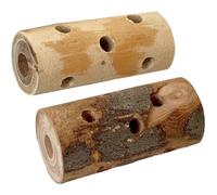 ULTECHNOVO Lot de 2 Jouets de Dentition Naturels en Bois de Pomme Écorce, Faits Main, pour Encourager Le Comportement Naturel de Mastication la Maison, Adaptés aux Hamsters et Petits