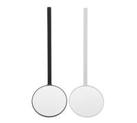 ULTECHNOVO Lot de 2 Miroirs Ronds pour Extensions de Cils, Miroirs D'inspection Grossissants Portables Blanc et Noir, Outils Professionnels pour Maquillage et Contrôle Précis des Cils,