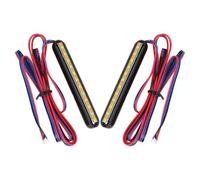 ULTECHNOVO Lot de 2 Modules de Feu Arrière Moto LED 2-en-1 Blanc et Jaune Flux D'eau, Feu Stop de Direction et Clignotants, Éclairage Plaque D’immatriculation, Étanche, pour Usage hors Route