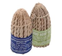 ULTECHNOVO Lot de 2 Parfums en Corde du Népal Faits Main Parfum Naturel Apaisant Épices Himalayennes et Rose Sauvage Traditionnel pour Contemplation Yoga et Purification