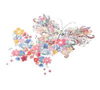 ULTECHNOVO Lot de 2 Patchs Thermocollants Motifs Colorés pour Vêtements, Décoration Diy, Transfert Thermique à Repasser, Compatibles T-shirts, Jeans et Paquet, Fournitures de Couture