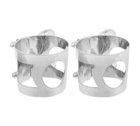 ULTECHNOVO Lot de 2 Pièces Ligature en Métal Argenté Design Élégant et Ajustement Sécurisé pour Bec de Saxophone Alto Mib pour Performances et Répétitions
