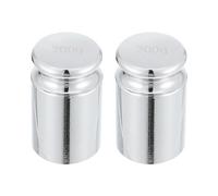 ULTECHNOVO Lot de 2 Poids D’étalonnage en Acier Plaqué Chrome 200 G M1 pour Balance Électronique, Poids de Pesée Précis Professionnel, Outil de Calibration pour Laboratoire et Enseignement