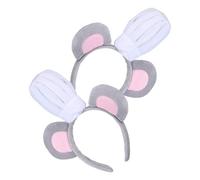 ULTECHNOVO Lot de 2 Serrage-Têtes Oreilles de Souris Mignonnes avec Toque de Chef Gris Accessoires de Déguisement Cosplay pour Adultes et Garçon et Filles pour Fêtes Anniversaires et Noël