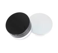 ULTECHNOVO Lot De 2 Sets De Étuis à Poudre Vide Miroir Et Houppette, 20g Et 3g, Coque Abs Noire Et Argentée Ultra Fine, Pour Maquillage Voyage Et Cosmétique, Compact Et Léger, Pour Poudre Et Blush