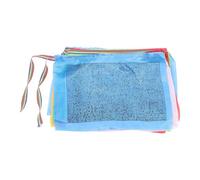 ULTECHNOVO Lot de 20 Drapeaux de Prière Multicolores 7 Mètres en Toile, 28 X 35 Cm, Décoration Extérieure Religieuse pour Jardin et Cérémonie, Bannière Lungta Traditionnelle