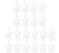 ULTECHNOVO Lot de 20 Embouts de Rechange pour Bouteille de Colle Extensions de Cils Plastique Transparent Anti-Blocage Diamètre 1 CM Outil Professionnel et Familial pour Remplacement