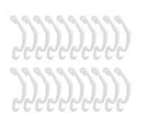 ULTECHNOVO Lot de 20 Fixations Latérales de Cage en Plastique Blanc pour Hamster et Chinchilla, Clips Polyvalents Garantissant Stabilité et Sécurité pour Petites Cages