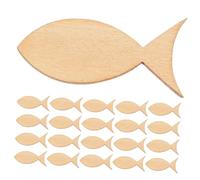 ULTECHNOVO Lot de 200 Pièces de Poissons en Bois Brut à Peindre, Découpes en Bois Beige sans Bavure, pour Stimuler la Créativité et Développer la Motricité Chez les Garçon et Filles