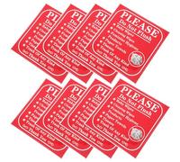 ULTECHNOVO Lot de 24 Autocollants de Salle de Bain Carré 8 X 8 CM Autocollants « Ne Pas Jeter les Toilettes » en Vinyle Résistant à L’Eau Avertissement Clair pour Usage Sanitaire