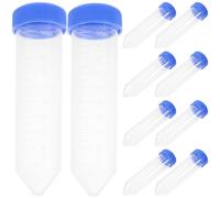 Ultechnovo Lot de 25 tubes coniques à centrifugeuse avec bouchon à vis en plastique 50 ml Tube à essai en polypropylène Tubes coniques