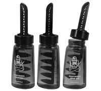 ULTECHNOVO Lot de 3 Bouteilles de Gel Capillaire Rechargeables pour Hommes avec Peigne Applicateur Flacons en Plastique Légers 260 Ml Gel Coiffant pour Coiffure Vintage et Maintien Solide