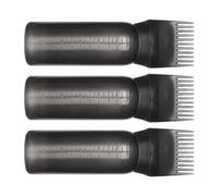 ULTECHNOVO Lot de 3 Flacons Applicateurs Peigne 160 Ml Noirs pour Racines, Flacons Doseurs Plastiques Réutilisables pour Teinture Capillaire Professionnels et Usage Salon de Coiffure