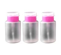 ULTECHNOVO Lot de 3 Flacons Poussoirs Vides 150 Ml pour Dissolvant Vernis à Ongles Plastique Réutilisable Bouteille de Rangement Pratique pour Nail Art et Démaquillant