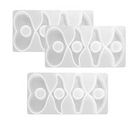 ULTECHNOVO Lot de 3 Moules en Silicone pour Résine Époxy Moules Marque-Page DIY Transparents Porte-Livre pour Pouce Démoulage Facile Accessoires Créatifs pour Lecture et Artisanat