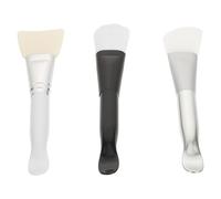 ULTECHNOVO Lot de 3 Pinceaux Applicateurs pour Masque Visage en Silicone Souple Spatule Intégrée, Couleurs Aléatoires Noir et Blanc, Outils de Maquillage pour Masque Crème, Couleur Aléatoire