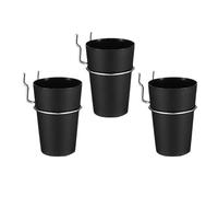 ULTECHNOVO Lot de 3 Sets de Sets de Gobelets Noirs en Plastique pour Panneau Perforé Supports Intégrés, Organiseurs Multifonctionnels pour Rangement de Vis, Clous et Petits Outils,