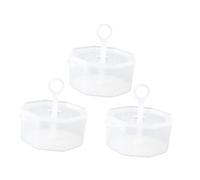 ULTECHNOVO Lot de 3 Tasses Transparentes à Mousse pour Visage en Pp, Design Crochet pour Aération, Faciles à Utiliser, pour Soins Nettoyants Délicats